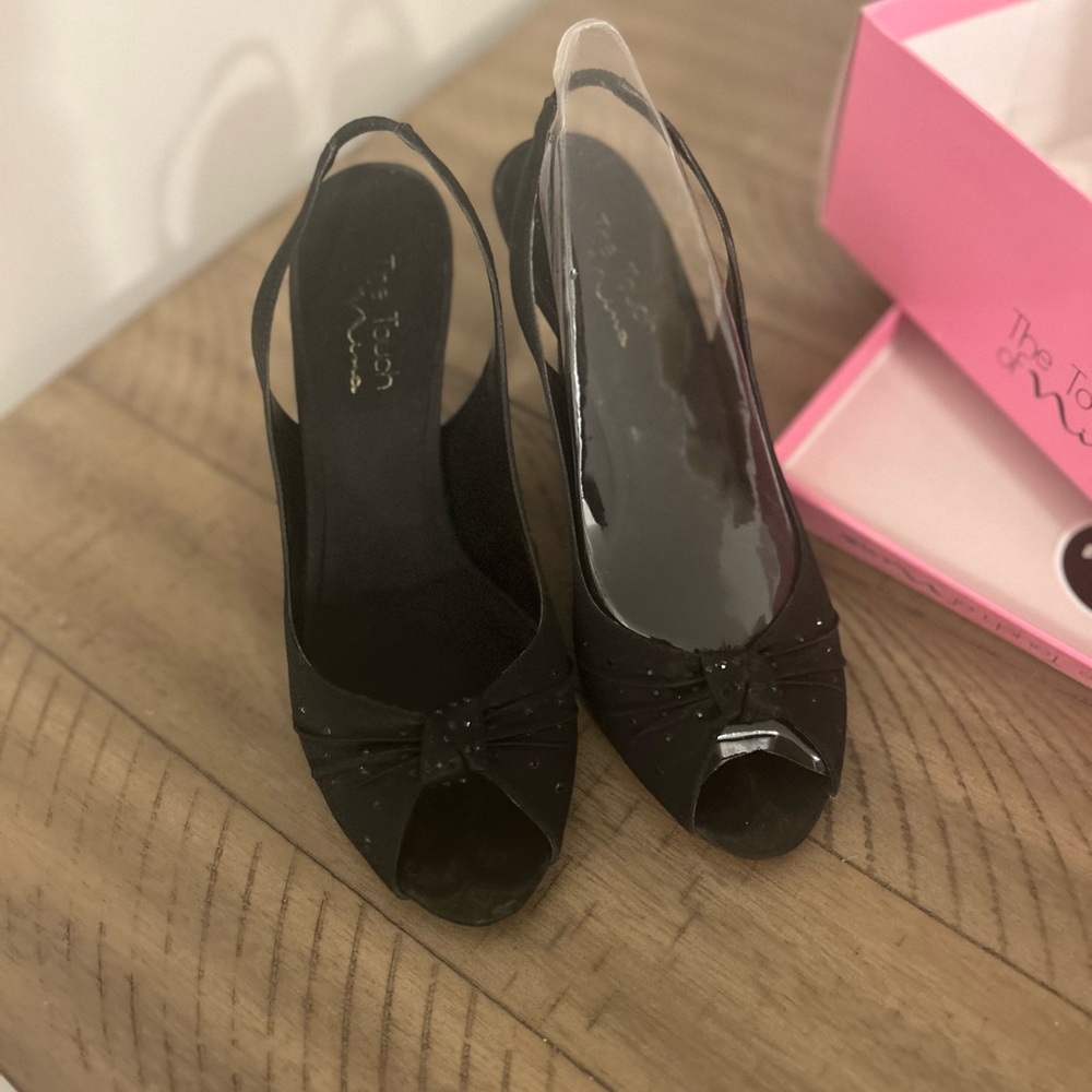 Elegant Black Slingback Heels